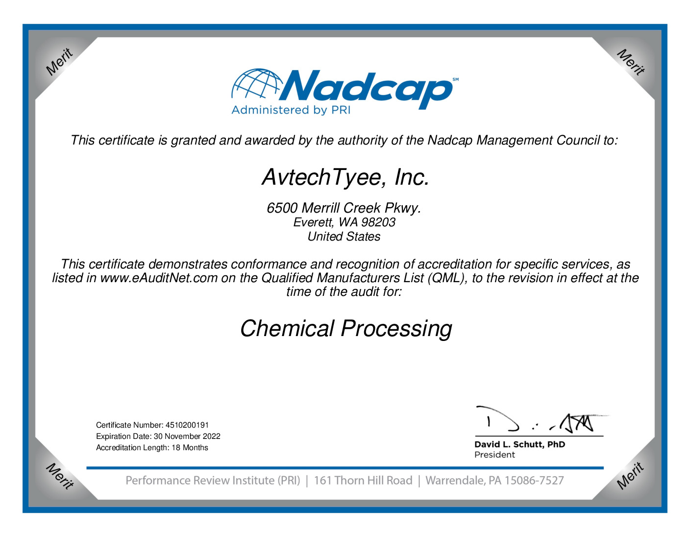 thumbnail of Chemical Processing Certificate 2019